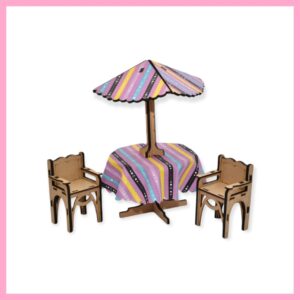 Umbrella Table & Chair Set