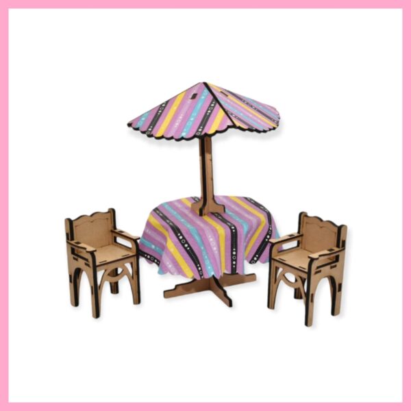 Umbrella Table & Chair Set