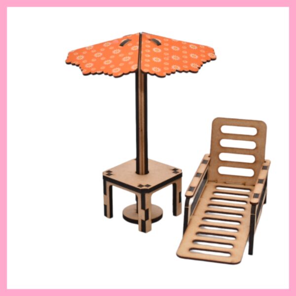 Small Umbrella with Table - Image 2