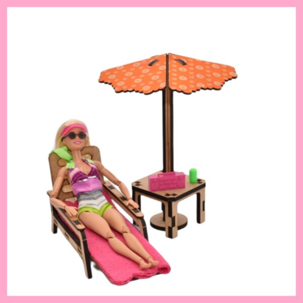 Small Umbrella with Table - Image 3