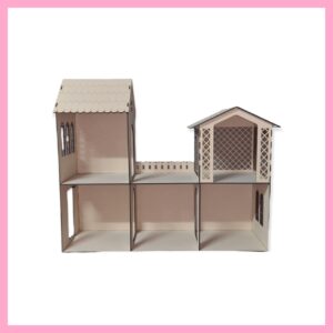 Barbie house - Single floor with roof and gazebo box