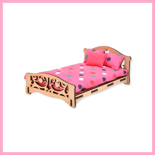 Double Bed & Bedding - Curls