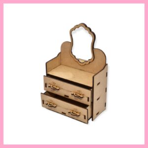 Drawer with mirror