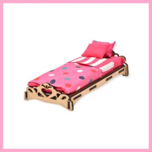 Single Bed & Bedding - Hearts