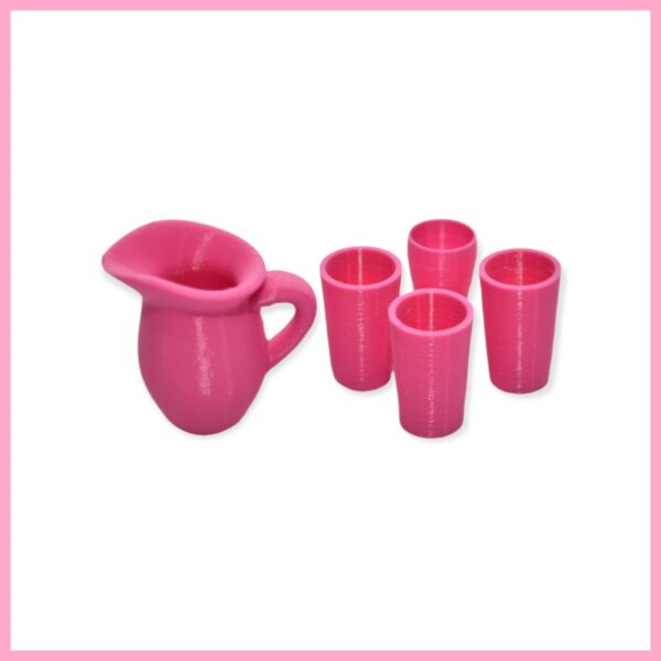 Jar with 4 glasses